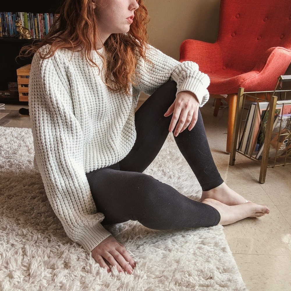 80s cozy thick knit sweater